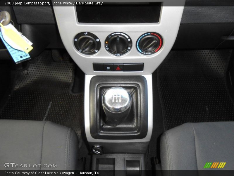 Stone White / Dark Slate Gray 2008 Jeep Compass Sport