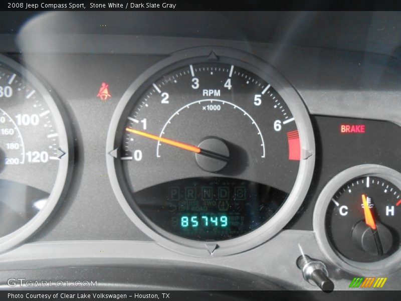Stone White / Dark Slate Gray 2008 Jeep Compass Sport