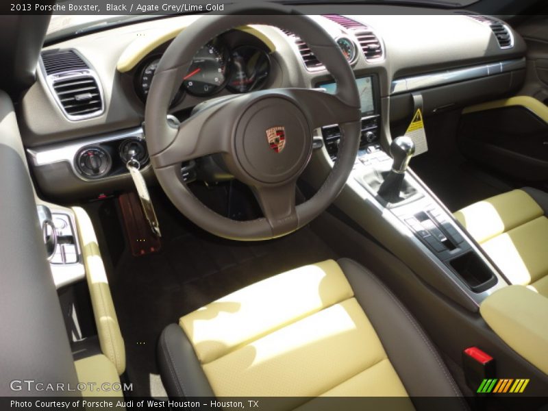 Agate Grey/Lime Gold Interior - 2013 Boxster  