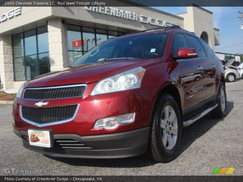 Red Jewel Tintcoat / Ebony 2009 Chevrolet Traverse LT