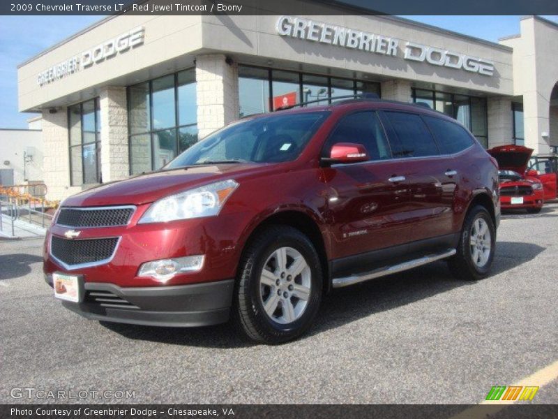 Red Jewel Tintcoat / Ebony 2009 Chevrolet Traverse LT