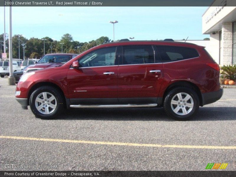 Red Jewel Tintcoat / Ebony 2009 Chevrolet Traverse LT