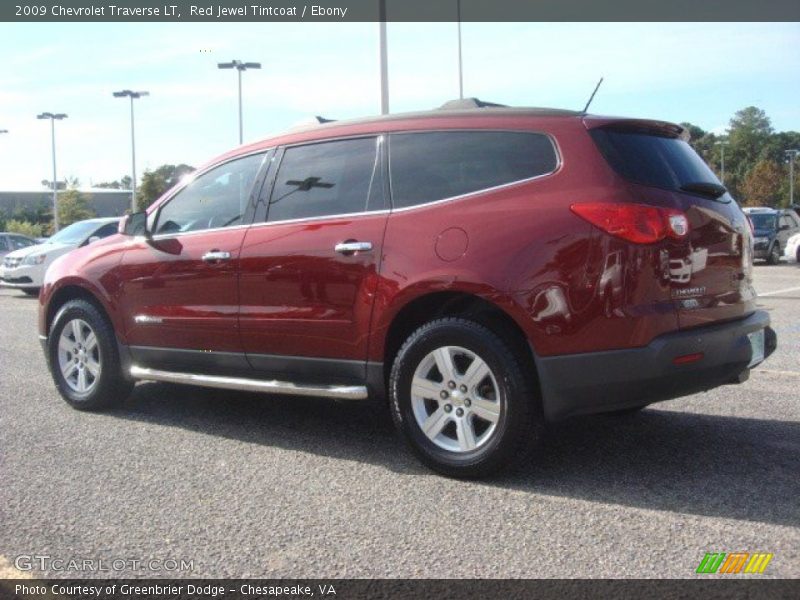 Red Jewel Tintcoat / Ebony 2009 Chevrolet Traverse LT