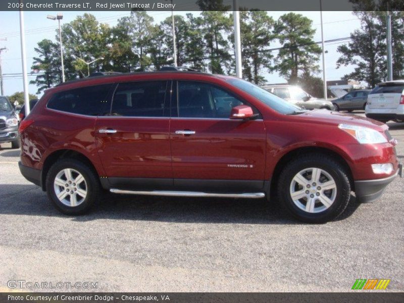 Red Jewel Tintcoat / Ebony 2009 Chevrolet Traverse LT