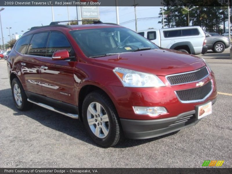 Red Jewel Tintcoat / Ebony 2009 Chevrolet Traverse LT