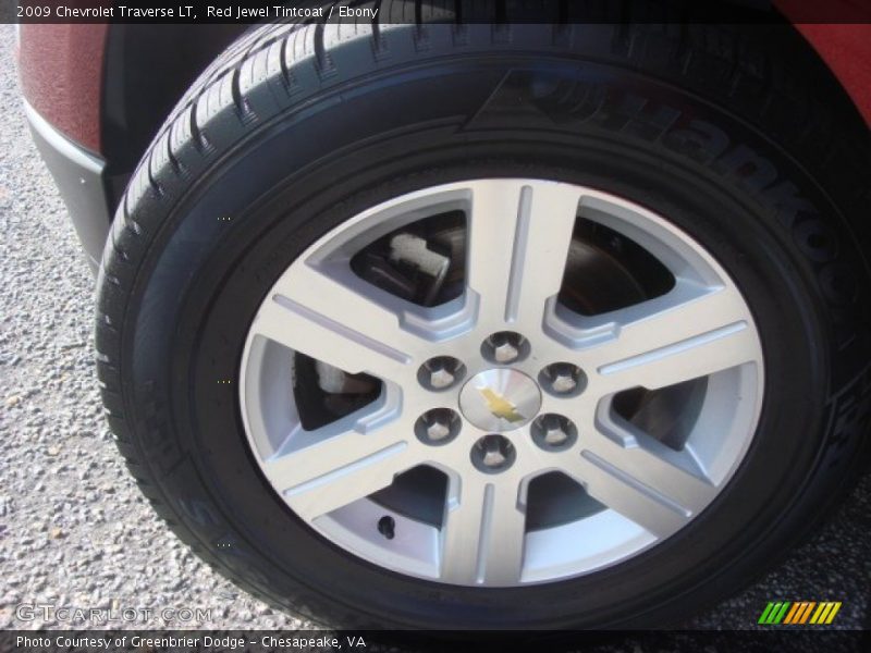 Red Jewel Tintcoat / Ebony 2009 Chevrolet Traverse LT