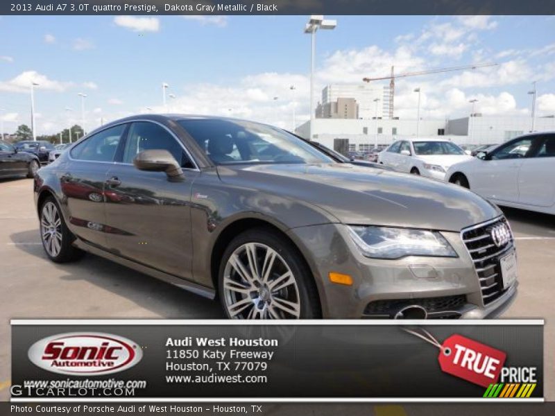 Dakota Gray Metallic / Black 2013 Audi A7 3.0T quattro Prestige