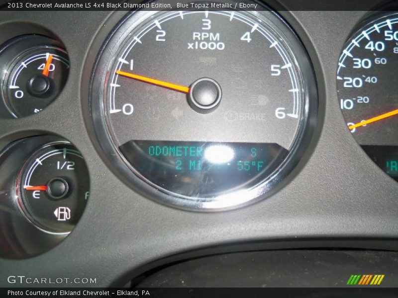 Blue Topaz Metallic / Ebony 2013 Chevrolet Avalanche LS 4x4 Black Diamond Edition