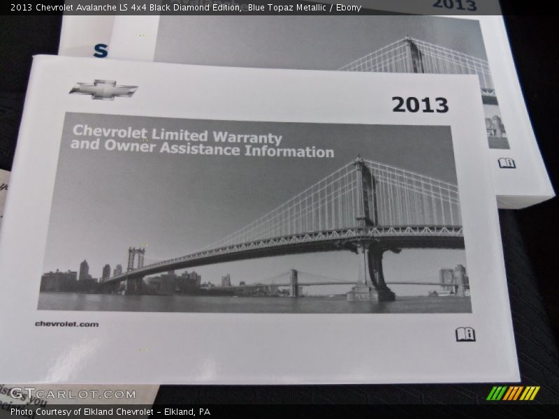 Books/Manuals of 2013 Avalanche LS 4x4 Black Diamond Edition