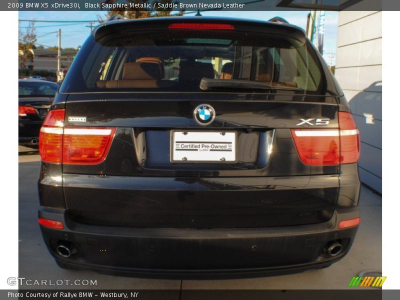 Black Sapphire Metallic / Saddle Brown Nevada Leather 2009 BMW X5 xDrive30i