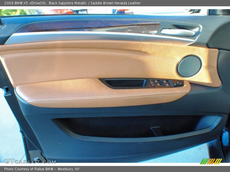 Black Sapphire Metallic / Saddle Brown Nevada Leather 2009 BMW X5 xDrive30i
