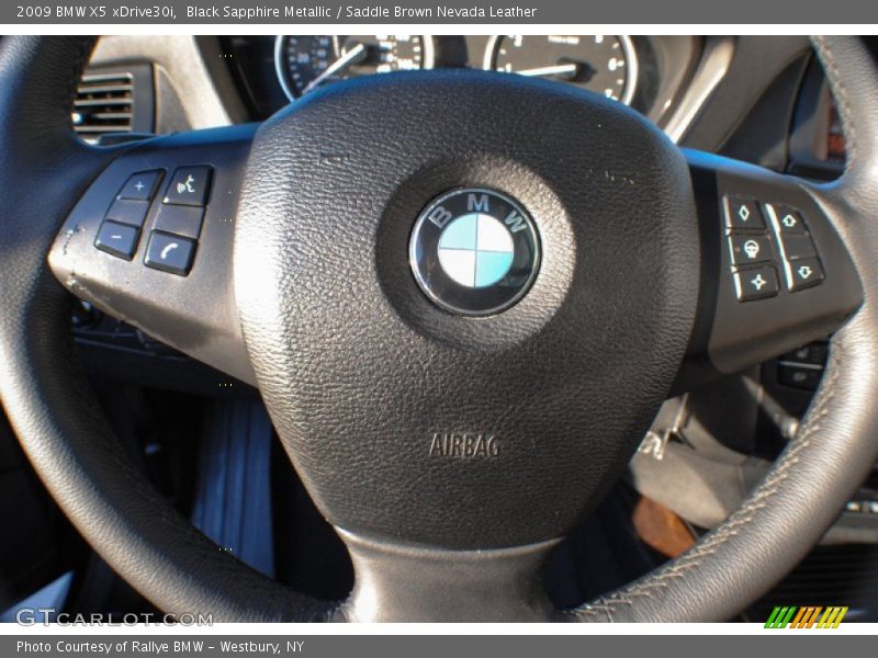 Black Sapphire Metallic / Saddle Brown Nevada Leather 2009 BMW X5 xDrive30i