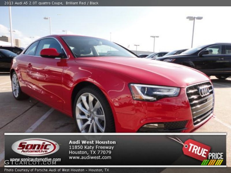 Brilliant Red / Black 2013 Audi A5 2.0T quattro Coupe