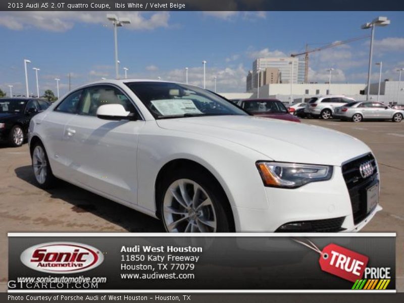 Ibis White / Velvet Beige 2013 Audi A5 2.0T quattro Coupe