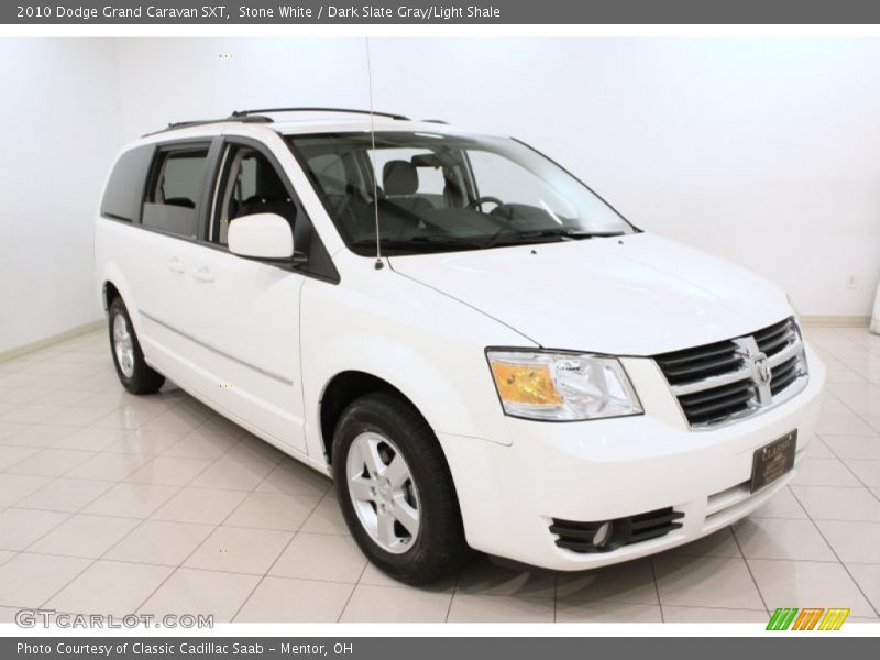 Stone White / Dark Slate Gray/Light Shale 2010 Dodge Grand Caravan SXT