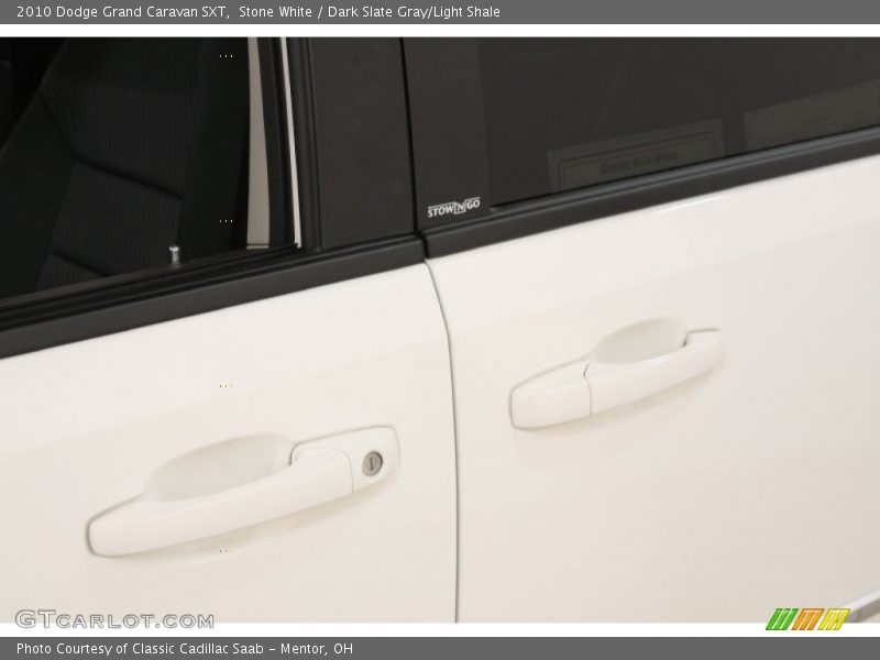 Stone White / Dark Slate Gray/Light Shale 2010 Dodge Grand Caravan SXT