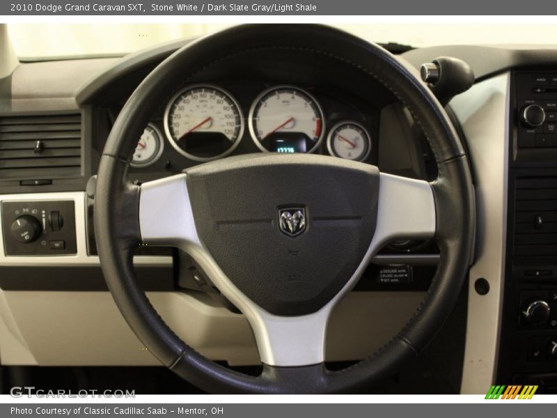 Stone White / Dark Slate Gray/Light Shale 2010 Dodge Grand Caravan SXT