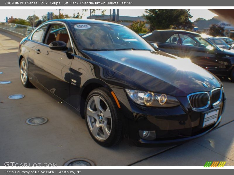 Jet Black / Saddle Brown Dakota Leather 2009 BMW 3 Series 328xi Coupe