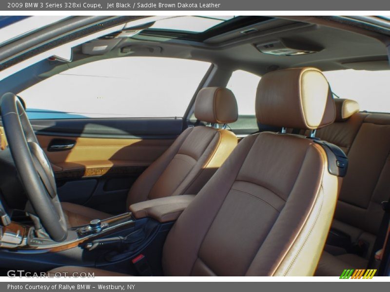Jet Black / Saddle Brown Dakota Leather 2009 BMW 3 Series 328xi Coupe