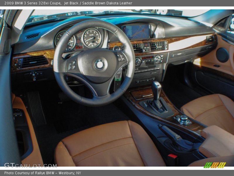 Jet Black / Saddle Brown Dakota Leather 2009 BMW 3 Series 328xi Coupe