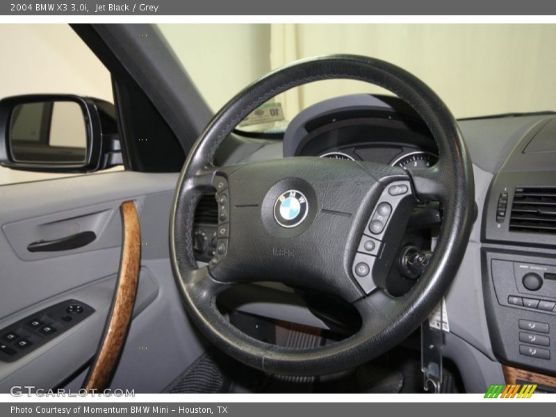 Jet Black / Grey 2004 BMW X3 3.0i