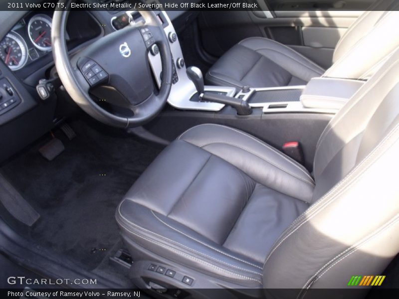 Electric Silver Metallic / Soverign Hide Off Black Leather/Off Black 2011 Volvo C70 T5