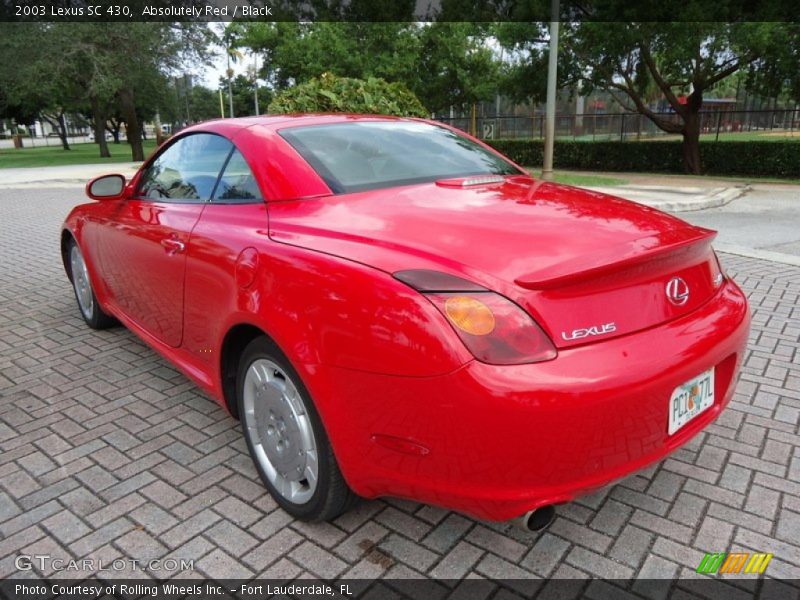 Absolutely Red / Black 2003 Lexus SC 430