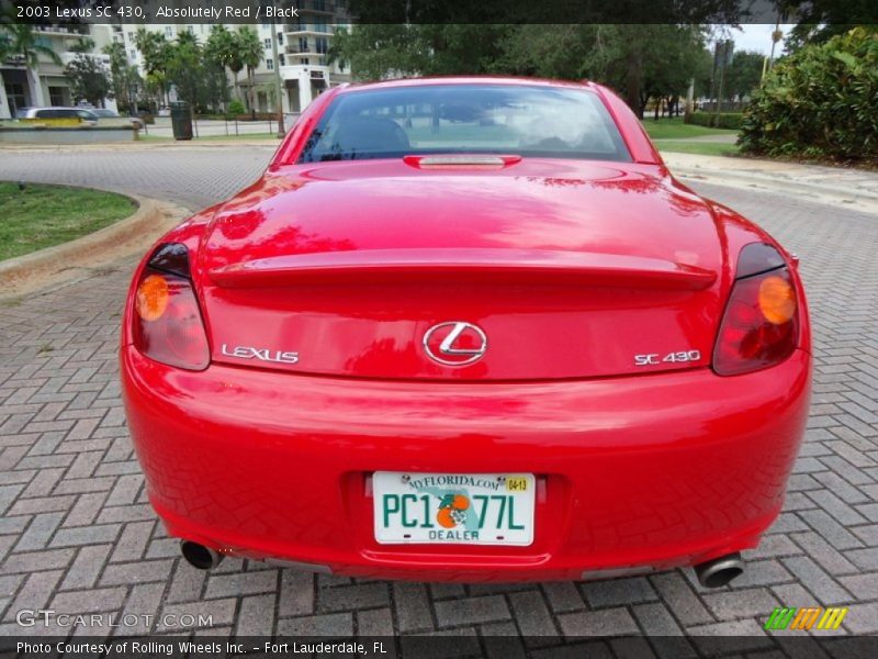 Absolutely Red / Black 2003 Lexus SC 430