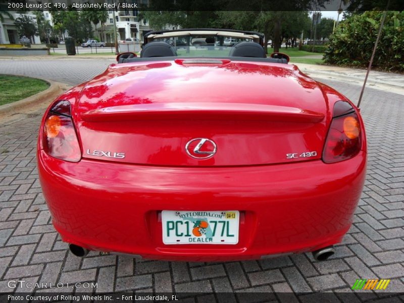 Absolutely Red / Black 2003 Lexus SC 430