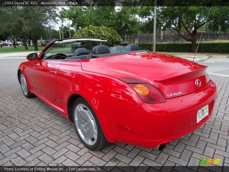 Absolutely Red / Black 2003 Lexus SC 430