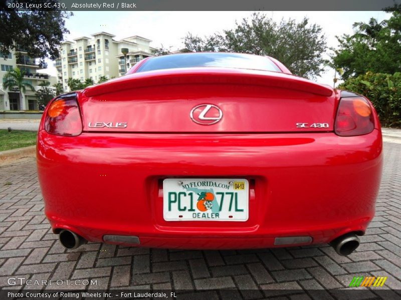 Absolutely Red / Black 2003 Lexus SC 430