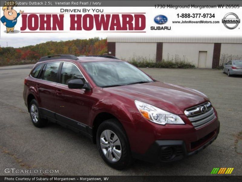 Venetian Red Pearl / Ivory 2013 Subaru Outback 2.5i