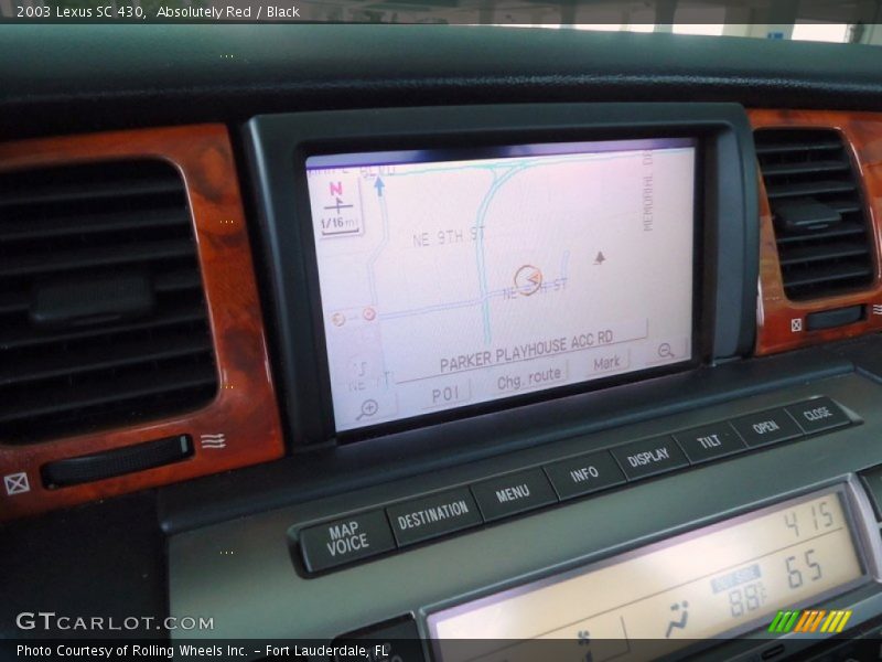 Navigation of 2003 SC 430