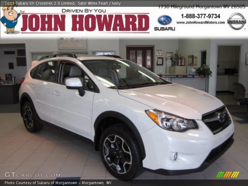 Satin White Pearl / Ivory 2013 Subaru XV Crosstrek 2.0 Limited