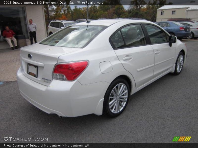 Satin White Pearl / Ivory 2013 Subaru Impreza 2.0i Premium 4 Door