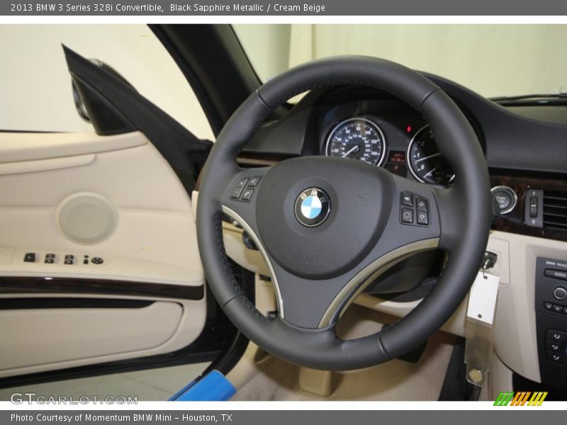 Black Sapphire Metallic / Cream Beige 2013 BMW 3 Series 328i Convertible