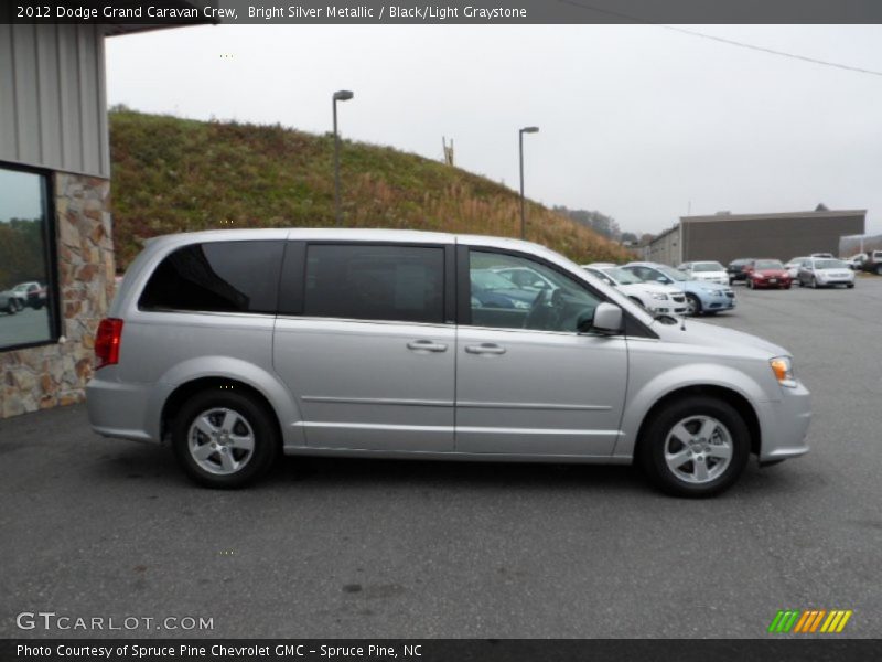 Bright Silver Metallic / Black/Light Graystone 2012 Dodge Grand Caravan Crew