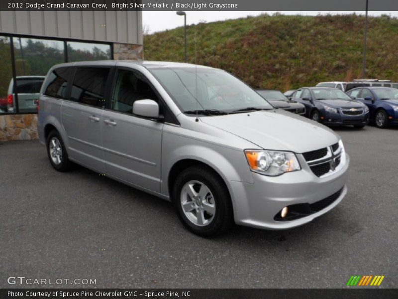 Bright Silver Metallic / Black/Light Graystone 2012 Dodge Grand Caravan Crew