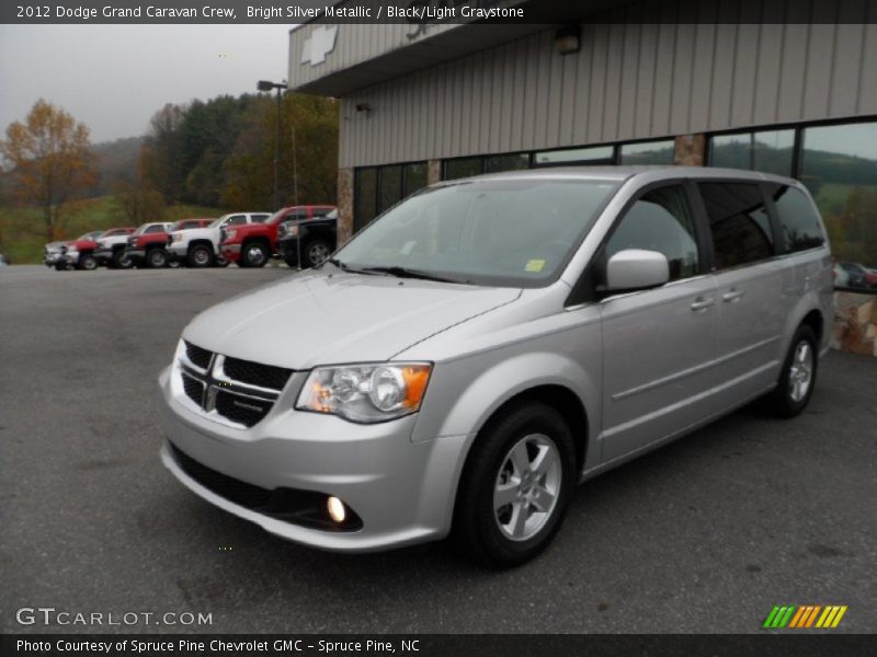 Bright Silver Metallic / Black/Light Graystone 2012 Dodge Grand Caravan Crew