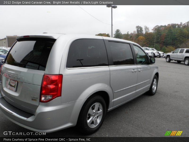 Bright Silver Metallic / Black/Light Graystone 2012 Dodge Grand Caravan Crew