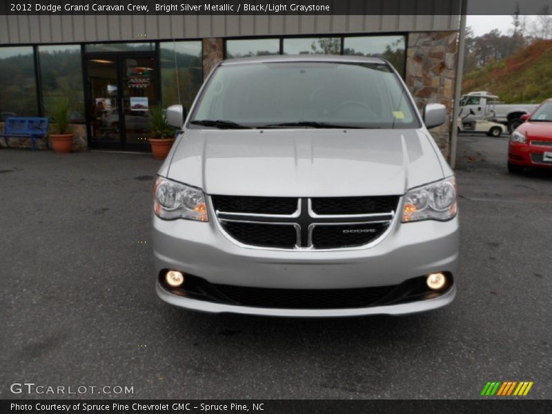 Bright Silver Metallic / Black/Light Graystone 2012 Dodge Grand Caravan Crew