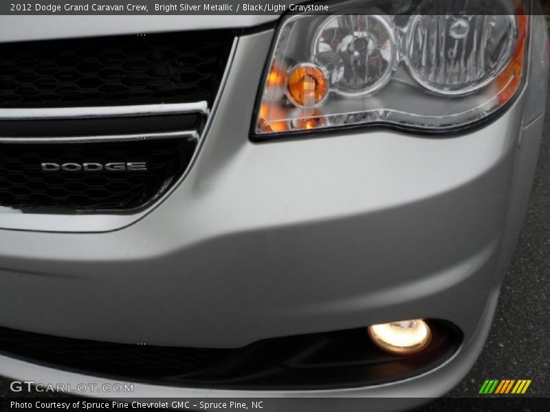 Bright Silver Metallic / Black/Light Graystone 2012 Dodge Grand Caravan Crew