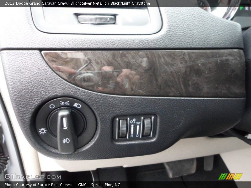 Bright Silver Metallic / Black/Light Graystone 2012 Dodge Grand Caravan Crew