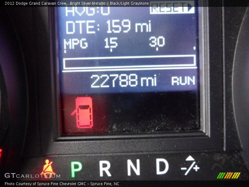 Bright Silver Metallic / Black/Light Graystone 2012 Dodge Grand Caravan Crew