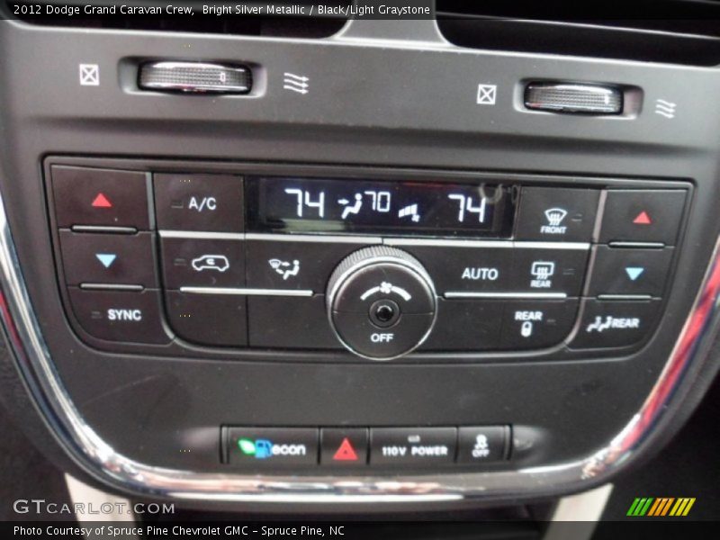 Bright Silver Metallic / Black/Light Graystone 2012 Dodge Grand Caravan Crew