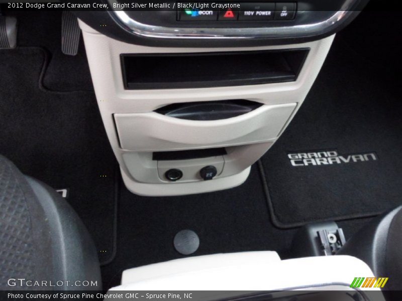 Bright Silver Metallic / Black/Light Graystone 2012 Dodge Grand Caravan Crew