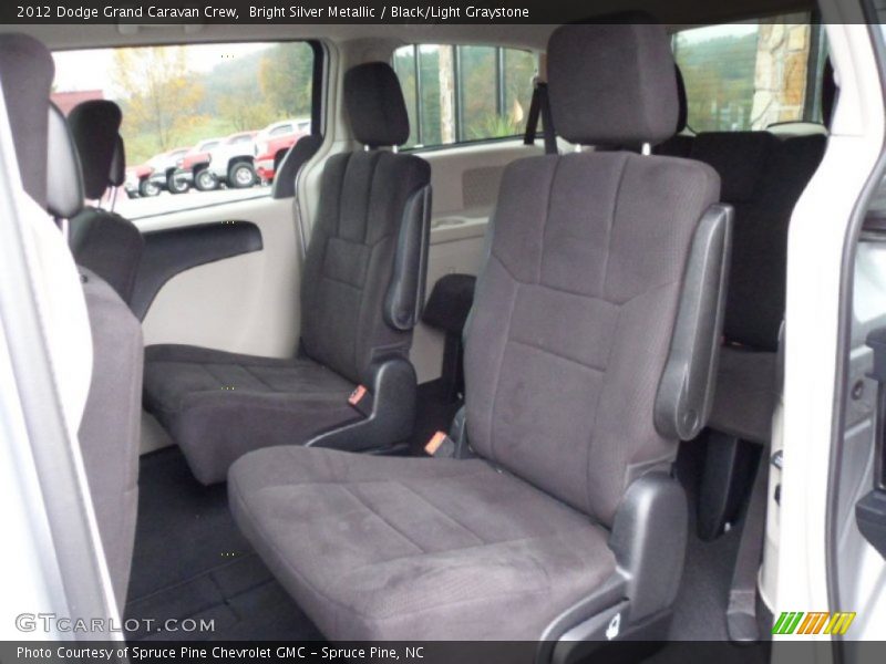 Bright Silver Metallic / Black/Light Graystone 2012 Dodge Grand Caravan Crew