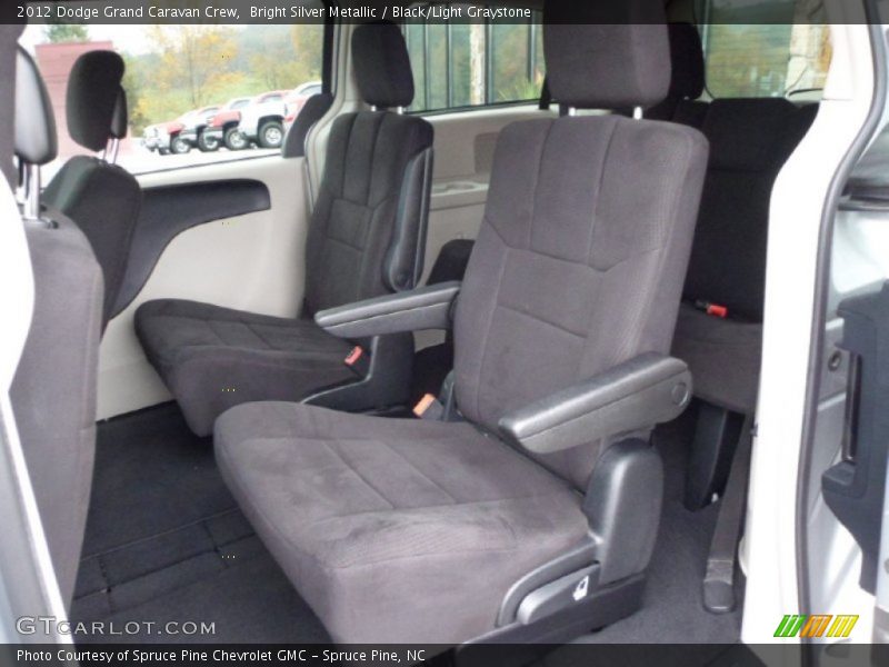 Bright Silver Metallic / Black/Light Graystone 2012 Dodge Grand Caravan Crew