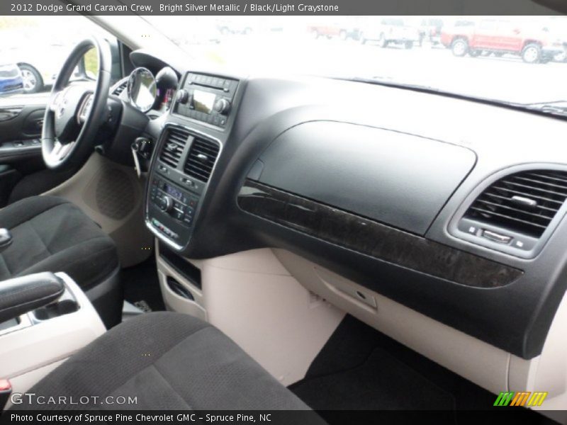 Bright Silver Metallic / Black/Light Graystone 2012 Dodge Grand Caravan Crew