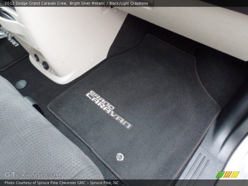 Bright Silver Metallic / Black/Light Graystone 2012 Dodge Grand Caravan Crew
